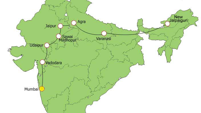 Darjeeling Mail Map