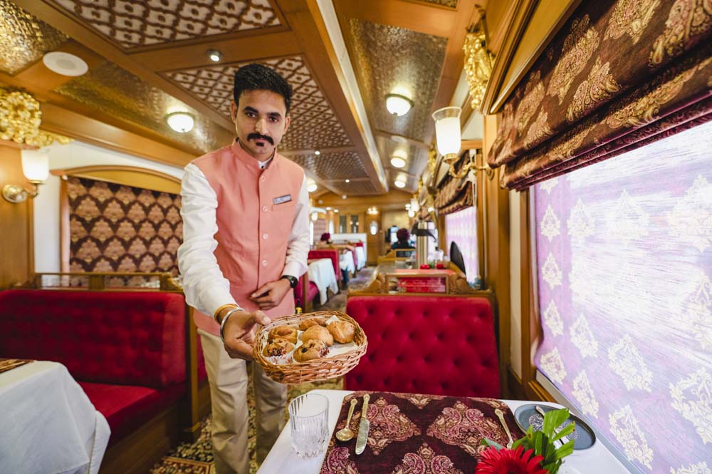 Restaurant of Deccan Odyssey Waiter Serving
